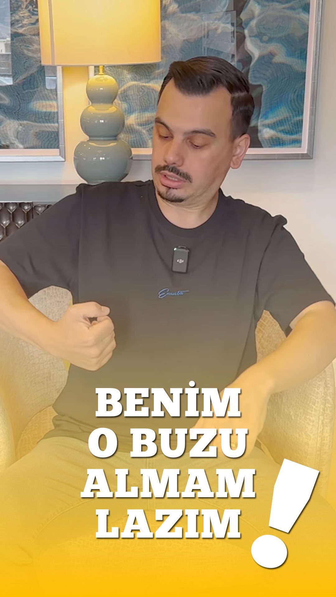 Buz makinasının içinden geçtim.