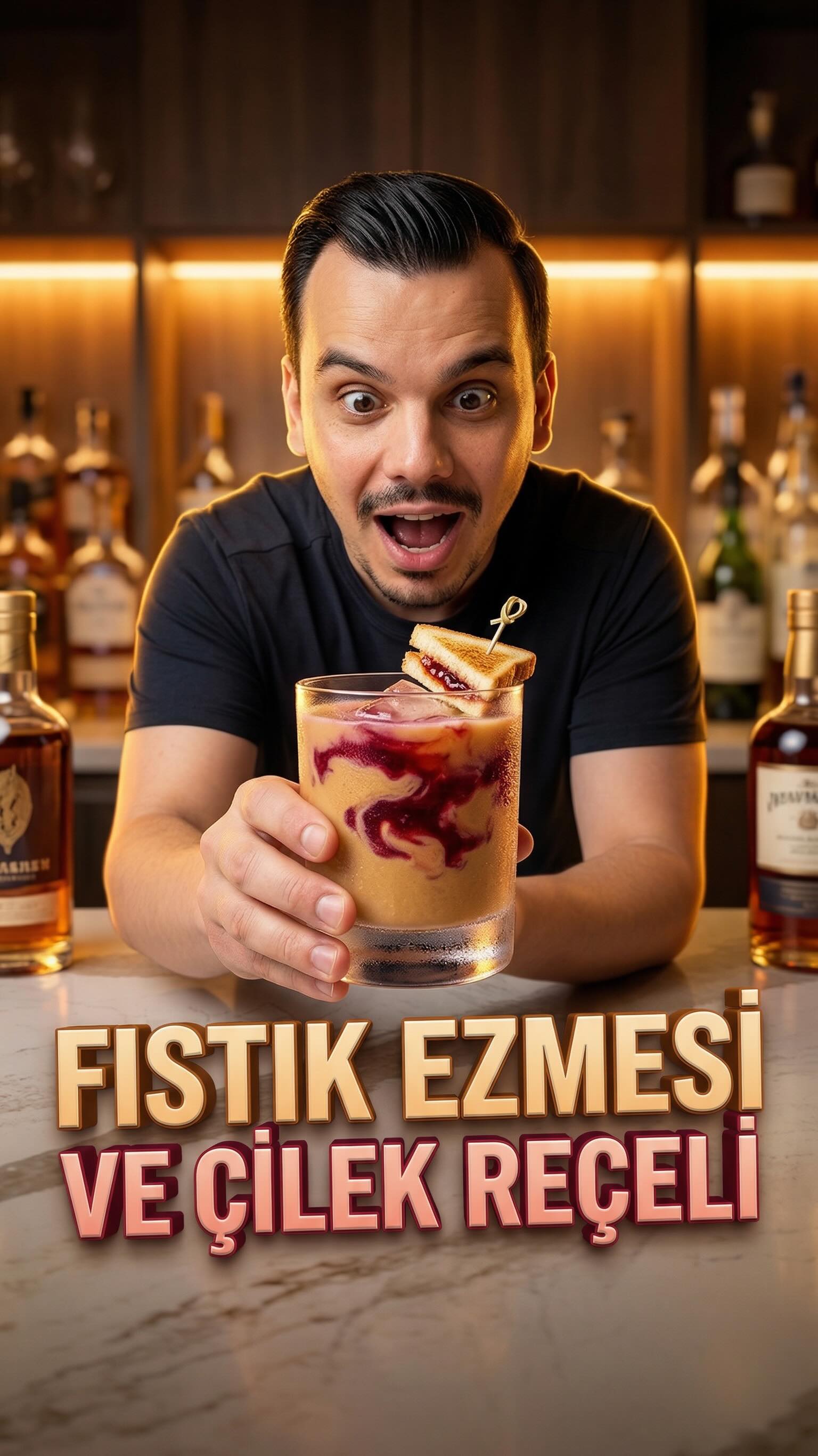 Fıstık Ezmesi ve Çilek Reçeli Kokteyl Tarifi
